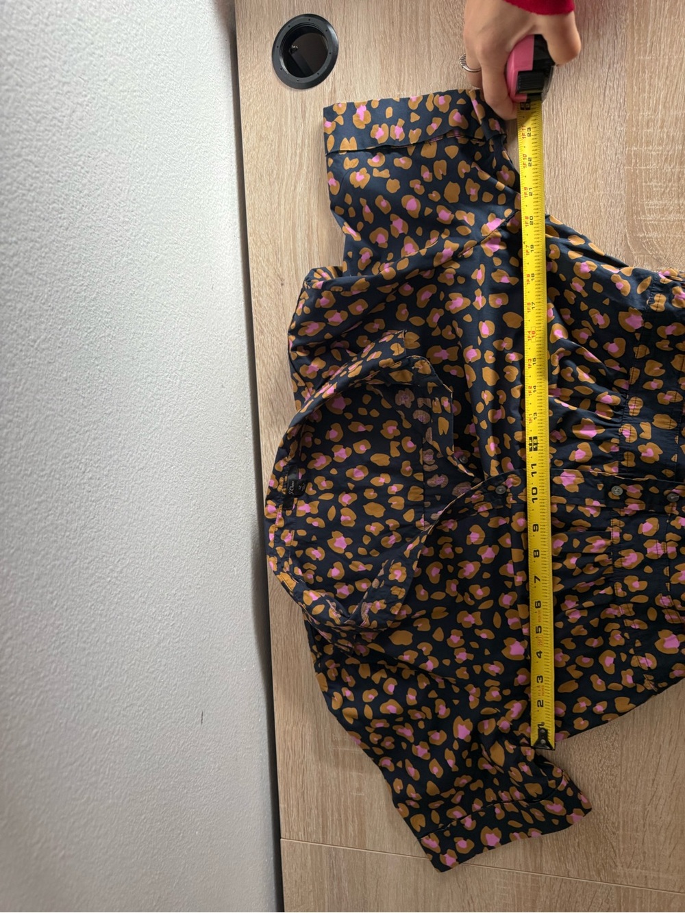 J.Crew Leopard Tie-Waist Short-Sleeve Dress Midi Shirt Dress Sz 12 - Picture 8 of 9